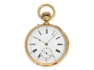 Pocket watch: very fine pocket watch with quarter-hour repeater, presumably Louis Audemars caliber, very fine quality, approx. 1875 Pocket watch: very fine pocket watch with quarter-hour repeater, presumably Louis Audemars caliber, very fine quality, approx. 1875