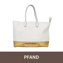 PLANE AUCTION - 1 MOSCHINO shopper bag, white / gold colored PLANE AUCTION - 1 MOSCHINO shopper bag, white / gold colored