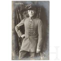 Lieutenant Oswald Bölcke - photo postcard (Sanke) with signature Lieutenant Oswald Bölcke - photo postcard (Sanke) with signature