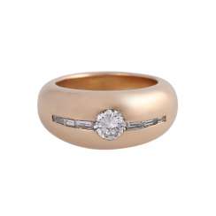 Ring with a Central brilliant of CA. 0,65 ct, Ring with a Central brilliant of CA. 0,65 ct,