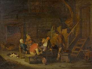 Ostade, Adriaen. Interior with drinking peasants. Ostade, Adriaen. Interior with drinking peasants.