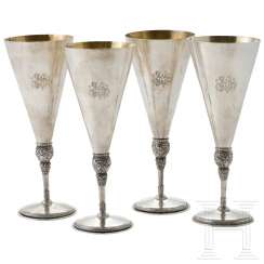 Hermann Göring and Emmy Sonnemann - four silver goblets Hermann Göring and Emmy Sonnemann - four silver goblets