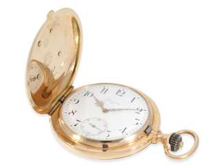 Pocket watch: heavy, red-gold Savonnette, Pocket watch: heavy, red-gold Savonnette,