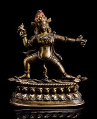 Bronze of Vajrapani on a Lotus Bronze of Vajrapani on a Lotus