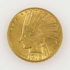 USA /GOLD - 10 Dollars 1913 Indian Head, USA /GOLD - 10 Dollars 1913 Indian Head,
