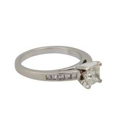 Ring mit Prinzessdiamant ca. 1 ct, Ring mit Prinzessdiamant ca. 1 ct,