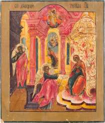 A BIG ICON WITH THE ANNUNCIATION OF MARY A BIG ICON WITH THE ANNUNCIATION OF MARY