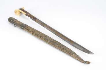 Yatagan sword with bone handle Yatagan sword with bone handle