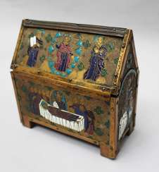 Limoges Enamel Casket in Medieval Manner Limoges Enamel Casket in Medieval Manner