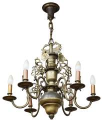 Chandeliers, six flames, and the Netherlands, around 1700 Chandeliers, six flames, and the Netherlands, around 1700