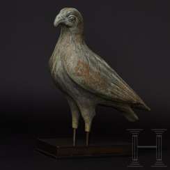 Bronze eagle of unusual size and extremely fine workmanship, Greek, possibly early Classical (early 5th century BC) or late Hellenistic (1st century BC - 1st century AD) Bronze eagle of unusual size and extremely fine workmanship, Greek, possibly early Classical (early 5th century BC) or late Hellenistic (1st century BC - 1st century AD)