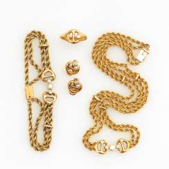 4-teiliges Schmuckset mit Brillanten. 4-teiliges Schmuckset mit Brillanten.