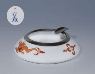 Ashtray with silver mount, MEISSEN 1924-1934 Ashtray with silver mount, MEISSEN 1924-1934