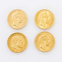 Beautiful 4-piece collection Dt. Empire/Gold - consisting of Beautiful 4-piece collection Dt. Empire/Gold - consisting of