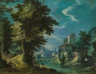 Bril, Paul. Night landscape. Bril, Paul. Night landscape.