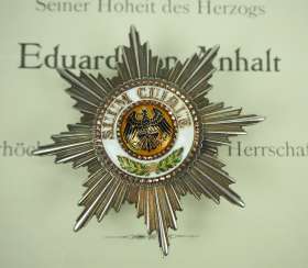 Prussia: High-order of the Black eagle, breast star of the Duke Eduard of Anhalt. Prussia: High-order of the Black eagle, breast star of the Duke Eduard of Anhalt.