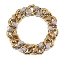 Diamantarmband 750 Gelbgold/WG. Diamantarmband 750 Gelbgold/WG.