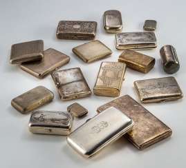 Small collection of 17 cigarette cases Small collection of 17 cigarette cases