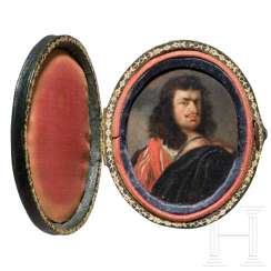 Gonzales Coques (Antwerp 1614 - 1684), miniature painting, probably a Portrait of the painter Van Dyke Gonzales Coques (Antwerp 1614 - 1684), miniature painting, probably a Portrait of the painter Van Dyke