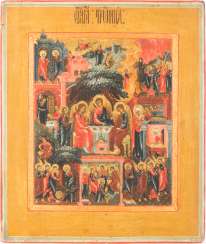 FINE ICON THE OLD TESTAMENT TRINITY AND THE SACRIFICE OF ISAAC FINE ICON THE OLD TESTAMENT TRINITY AND THE SACRIFICE OF ISAAC