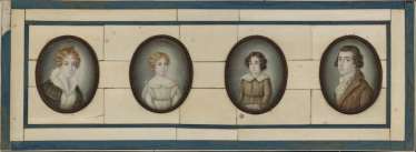 Kettner (Ferdinand Robert Kettner, 1779 - 1834 Vienna,?) - family portraits, early 19th century Kettner (Ferdinand Robert Kettner, 1779 - 1834 Vienna,?) - family portraits, early 19th century