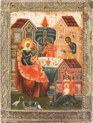 ICON WITH THE NATIVITY OF THE MOTHER OF GOD WITH BASMA ICON WITH THE NATIVITY OF THE MOTHER OF GOD WITH BASMA