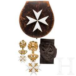 Sovereign order of Malta-order of knights, Set with breast star, large neck cross and a small cross, Russia, St. Petersburg, dated 1799 Sovereign order of Malta-order of knights, Set with breast star, large neck cross and a small cross, Russia, St. Petersburg, dated 1799