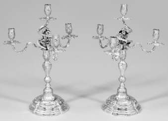 Pair of girandoles in the Rococo style Pair of girandoles in the Rococo style