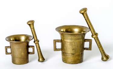 Two small German mortar with pestle Two small German mortar with pestle