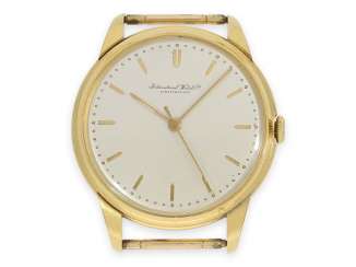 Watch: large yellow gold IWC men's watch with center second, approx. 1951 Watch: large yellow gold IWC men's watch with center second, approx. 1951