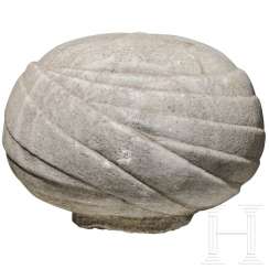 Turban-shaped top of an Ottoman tombstone, 18th century Turban-shaped top of an Ottoman tombstone, 18th century