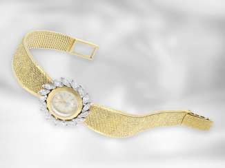 Wrist watch: very decorative, high-quality vintage jewelery watch with diamonds, probably from the 1960s, signed Meister - Omega Wrist watch: very decorative, high-quality vintage jewelery watch with diamonds, probably from the 1960s, signed Meister - Omega