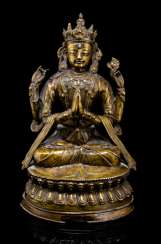 Bronze of the SADAKSHARILOKESHVARA with silver deposits Bronze of the SADAKSHARILOKESHVARA with silver deposits
