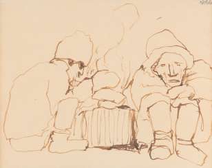 EMIL NOLDE 1867 Nolde - 1956 Seebüll MEN AT FIRE EMIL NOLDE 1867 Nolde - 1956 Seebüll MEN AT FIRE
