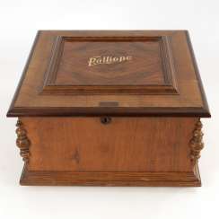 Kalliope music box with 27 of the sheet-metal plates Kalliope music box with 27 of the sheet-metal plates