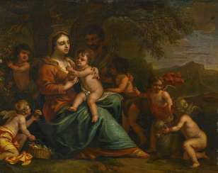 Graat, Barend. Holy family in Italia, was the landscape of cherubs surrounded. Graat, Barend. Holy family in Italia, was the landscape of cherubs surrounded.