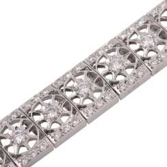 Bracelet with brilliant-cut diamonds approximately 2.9 ct, Bracelet with brilliant-cut diamonds approximately 2.9 ct,