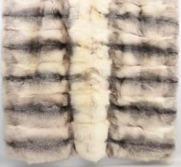 Fur blanket, raccoon dog/silk fabric, 21. Century Fur blanket, raccoon dog/silk fabric, 21. Century