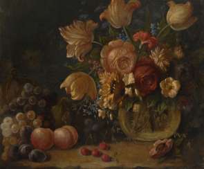 Anonymous: still life with flowers from around 1800. Anonymous: still life with flowers from around 1800.