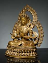 BODHISATTVA IN FRONT OF A DOUBLE NIMBUS BODHISATTVA IN FRONT OF A DOUBLE NIMBUS