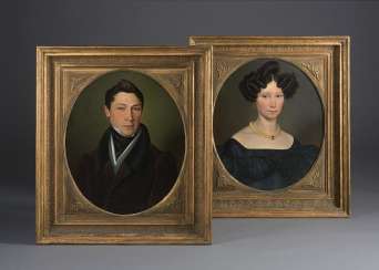 Paintings Biedermeier Pair Of Paintings Biedermeier Pair Of