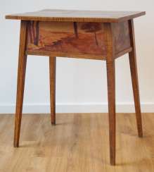 Side table with side decoration. Side table with side decoration.