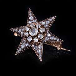 Brooch Star with diamonds and diamonds Brooch Star with diamonds and diamonds