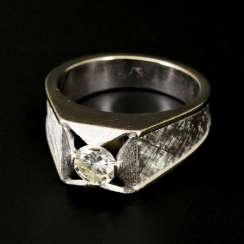 Unique men's ring with brilliant solitaire Unique men's ring with brilliant solitaire