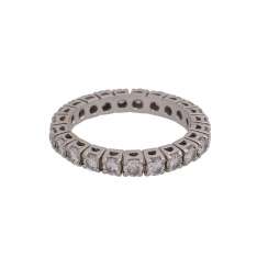 Eternity ring, all around bes. with brilliant-cut diamonds, together approx. 1,48 ct (engraved) Eternity ring, all around bes. with brilliant-cut diamonds, together approx. 1,48 ct (engraved)