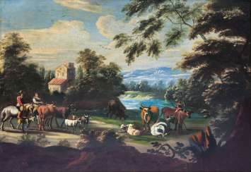 Resting on the river. Flemish Masters Resting on the river. Flemish Masters