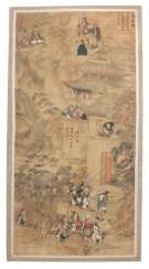 Large painting with the depiction of two scenes from Buddhist legend about Guanyin Large painting with the depiction of two scenes from Buddhist legend about Guanyin