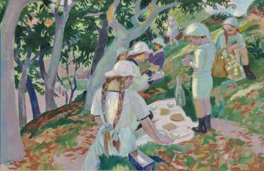 Tea under the Chestnut trees. 1914 Tea under the Chestnut trees. 1914