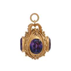 Remorque, bes. avec 4 ovalfac. Améthyste et coûteuse de Granulation. Remorque, bes. avec 4 ovalfac. Améthyste et coûteuse de Granulation.