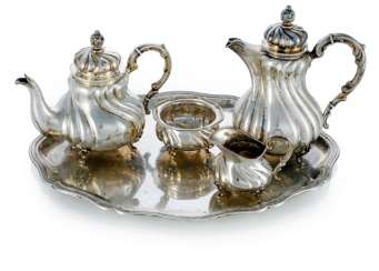 Kaffee-Tee-Service mit Tablett Kaffee-Tee-Service mit Tablett